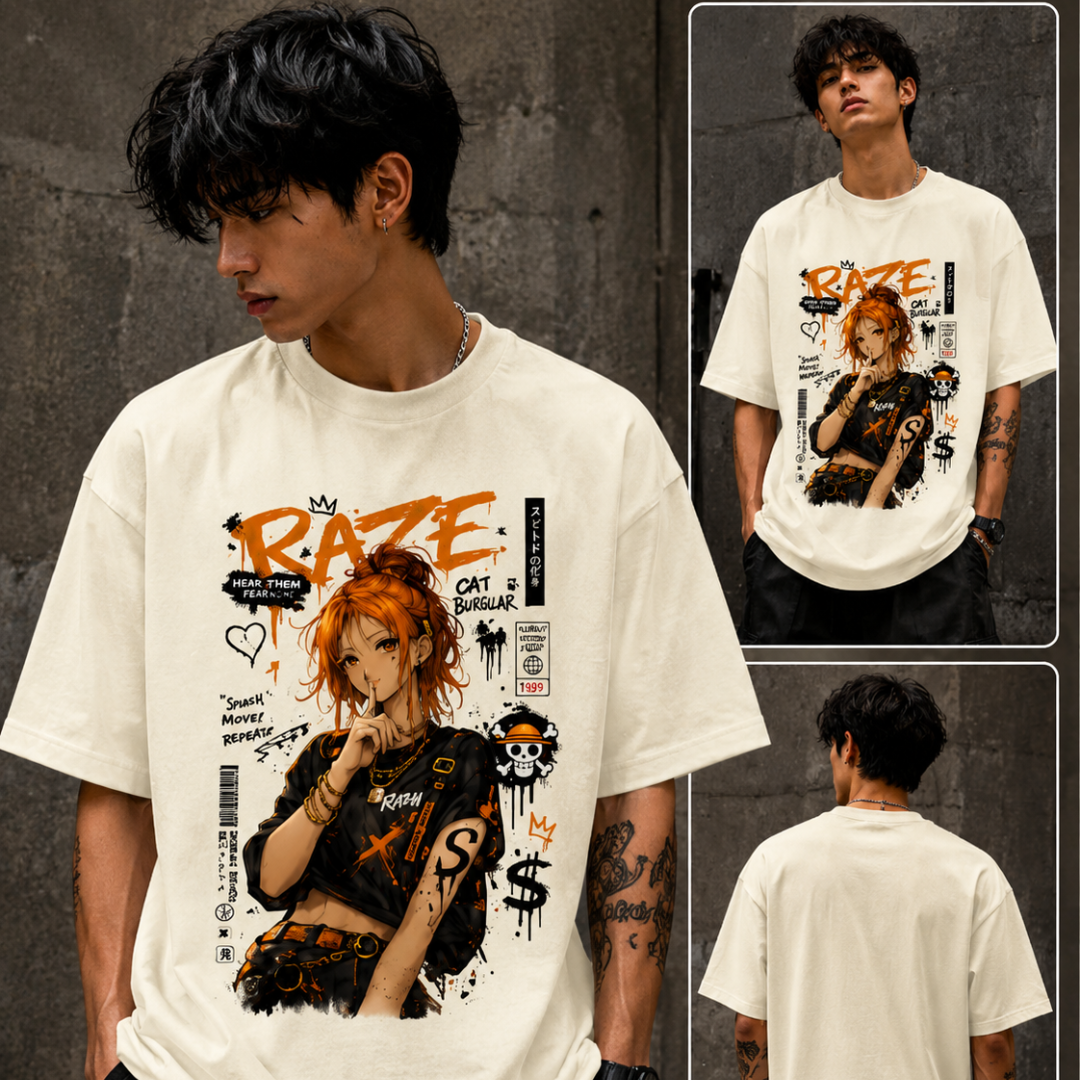RAZE — Streetwise Anime | Premium Anime Streetwear T-Shirt Design