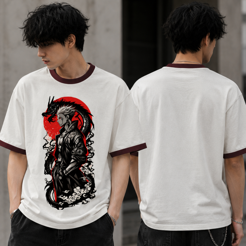 Dragon Warrior Anime T-Shirt | Japanese Streetwear | Premium Cotton Graphic Tee