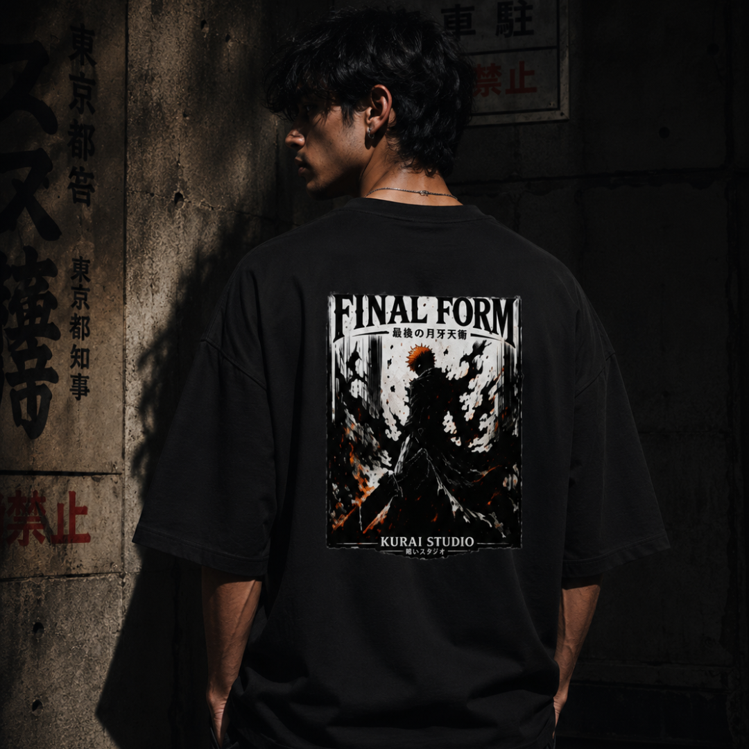 Kurai Studio Ichigo Final Getsuga Tensho Bleach Streetwear T-Shirt
