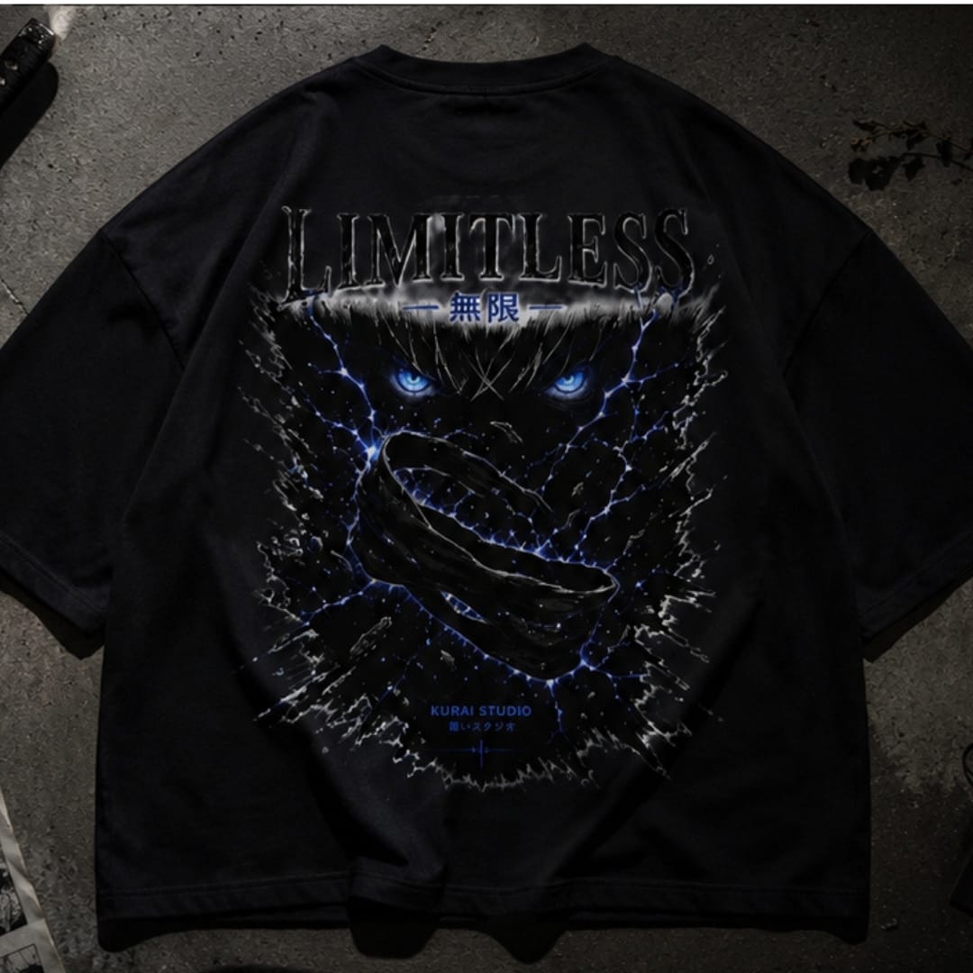 LIMITLESS – Gojo Satoru JJK Inspired Oversized Tee | Kurai Studio
